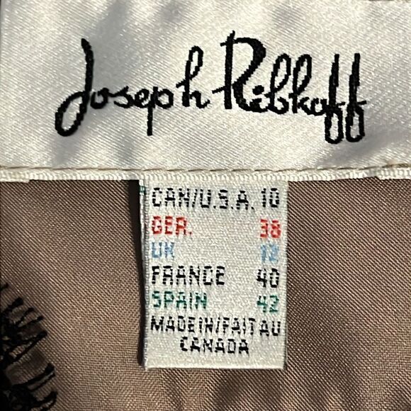 Joseph Ribkoff Black/Gold Lace‎ Sleeveless Moire Waist Midi Dress Size 10 - Picture 14 of 16